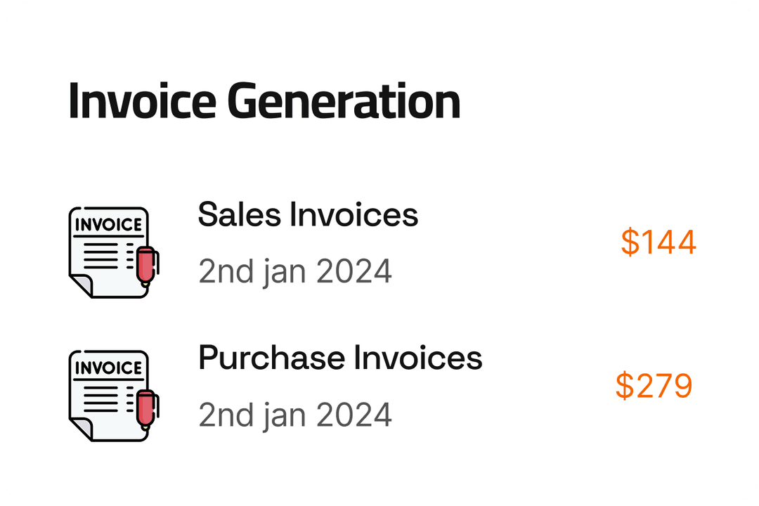 Key Feature Invoice Generation
